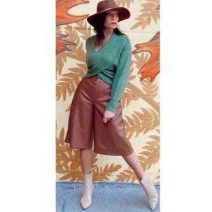 Avec Les Filles Davina Faux Leather Shorts